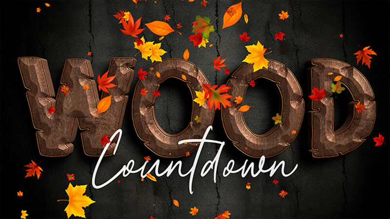 Autumn Wood Leaves Pop Countdown